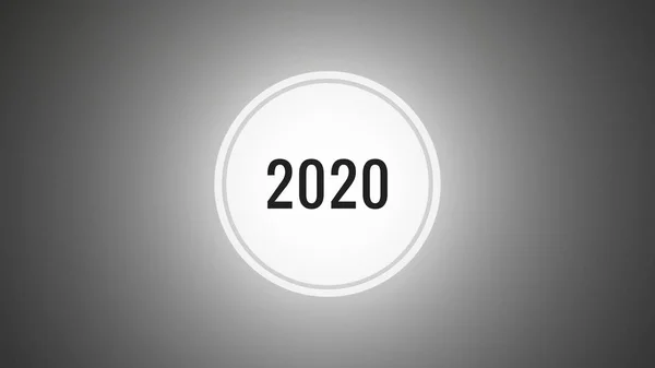 Mutlu yıllar 2020 tasarımı, siyah renkli metin gri arkaplan kağıdı, tebrik kartı şablonu tasarımı, metin alanı kopyalama