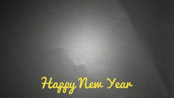 Happy New Year 2020 Design Text Yellow Colour Gray Background — Stock Photo, Image