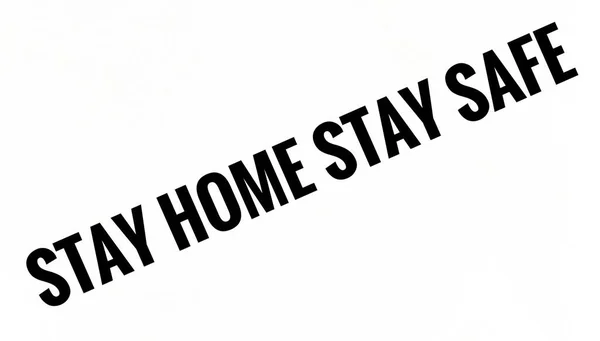 Stay Home Stay Safe Text Words Isolated White Background Copy — Stock Photo, Image