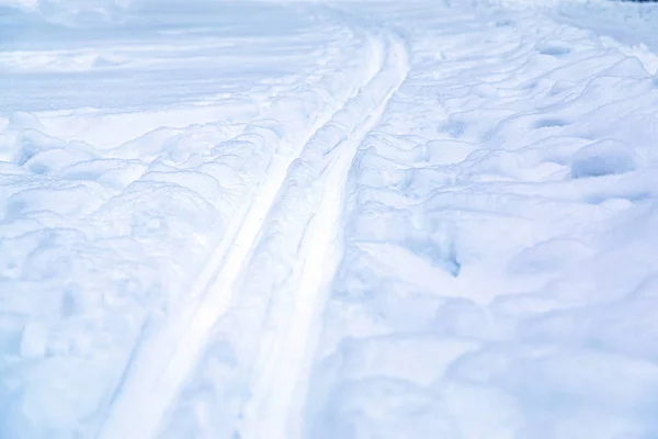 Pista Esqui Profunda Neve Azul Fofa — Fotografia de Stock