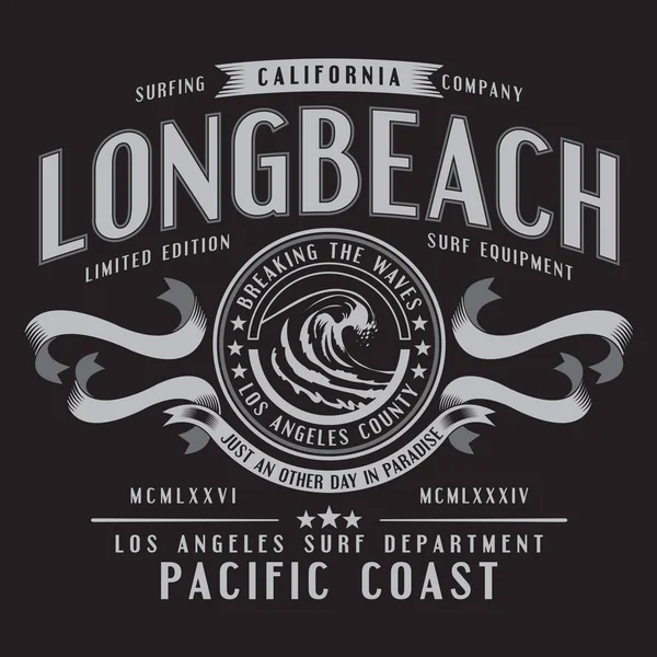 Longbeach posteri, basitçe vektör çizimi 