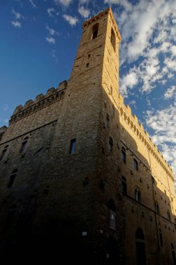 Kulesi olan taş bir kale.