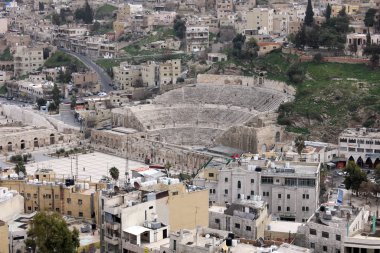 Ürdün 'ün Amman başkentinde site görüntüsü