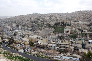 Ürdün 'ün Amman başkentinde site görüntüsü