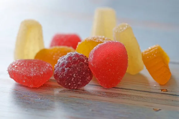 Delicioso Marmelada Mesa Geleia Frutas — Fotografia de Stock