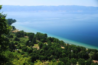 Macedonia 'daki Ohrid Gölü
