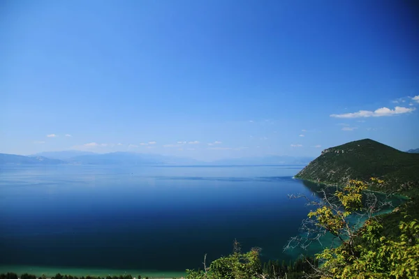 Λίμνη Ohrid στην μακεδονία — Φωτογραφία Αρχείου