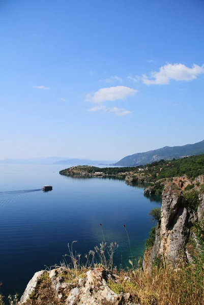 Λίμνη Ohrid στην μακεδονία — Φωτογραφία Αρχείου