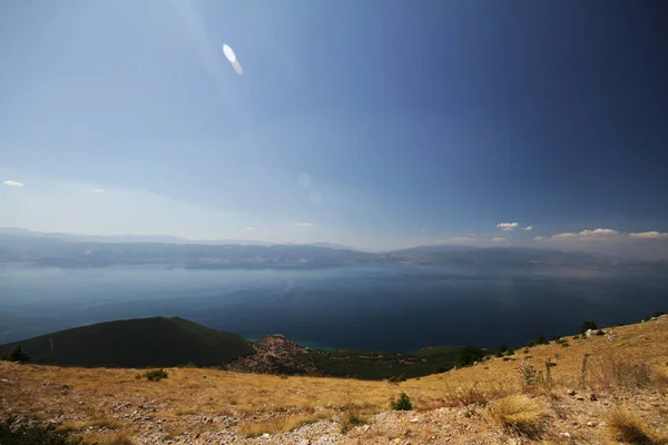 Λίμνη Ohrid στην μακεδονία — Φωτογραφία Αρχείου