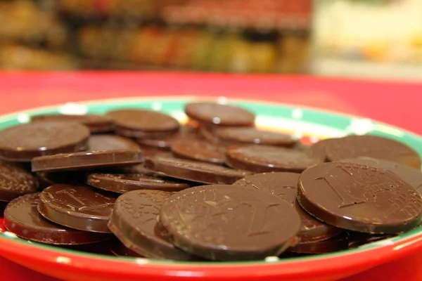 Süße Schokolade Weihnachtsbonbons — Stockfoto
