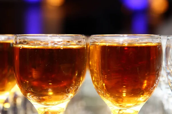 Glasses of brandy macro — Stock Photo, Image