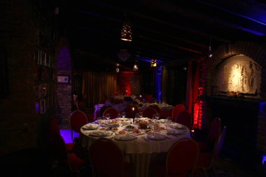 yemek için lüks restoran iç hizmet