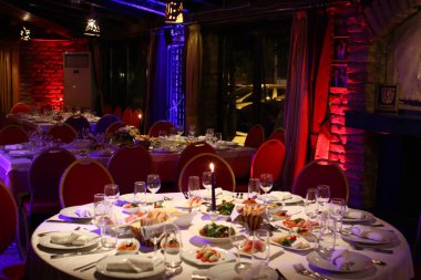 yemek için lüks restoran iç hizmet
