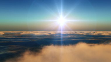 bulutlar günbatımı sinek