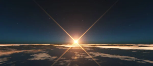 planet sunrise from space