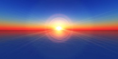 gün batımı ufuk deniz güneş ray