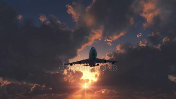 Aereo sorvolare il tramonto 4k — Video Stock