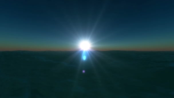 coucher de soleil dans l'océan 4k 