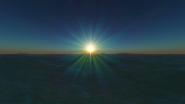 coucher de soleil dans l'océan 4k 