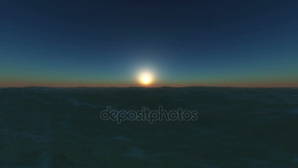 coucher de soleil dans l'océan 4k 