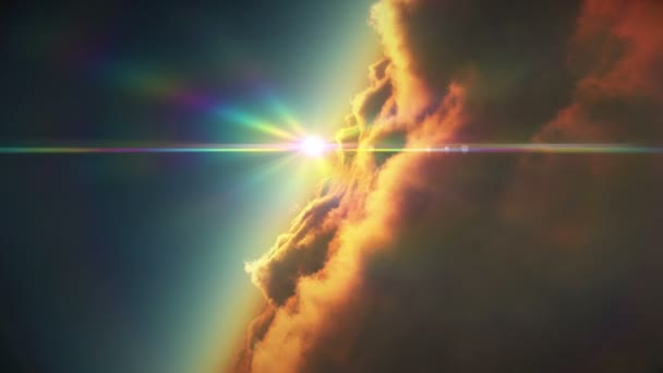coucher de soleil voler dans les nuages 4k 
