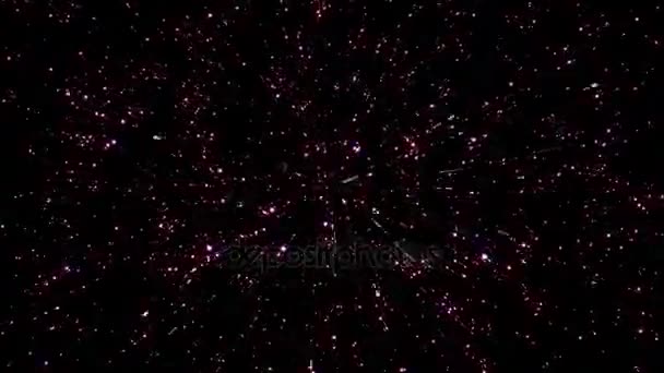 Абстрактные частицы космического взрыва — стоковое видео