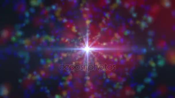 Абстрактна зірка космічної галактики — стокове відео