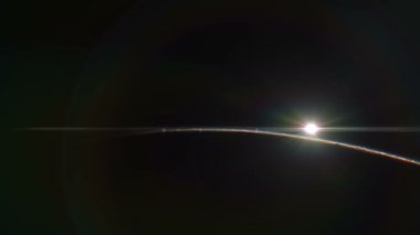 Planet sunrise uzayda 4k