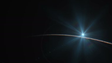 Planet sunrise uzayda 4k