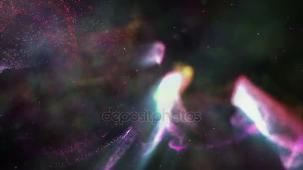 Космическая туманность глубоко в космосе — стоковое видео