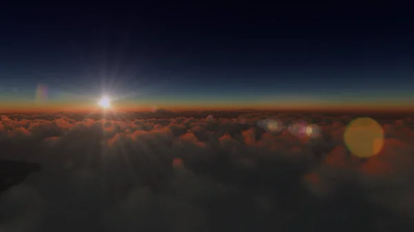Восход солнца в облаках — стоковое фото