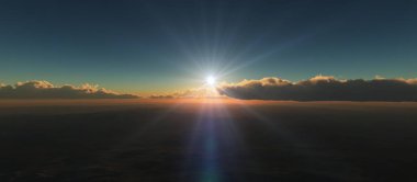 bulutlar gündoğumu manzara