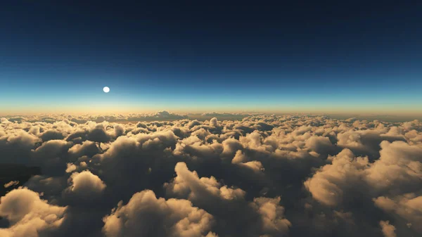 Amanecer arriba en las nubes —  Fotos de Stock