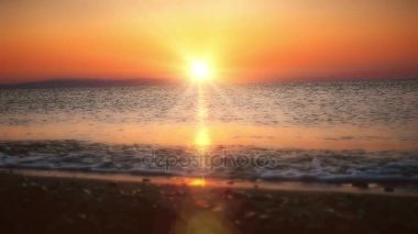 gündoğumu dalga deniz ağır çekim