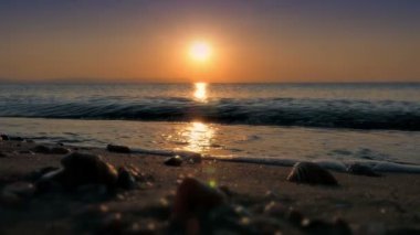 gündoğumu dalga deniz ağır çekim