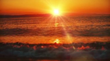 gündoğumu dalga deniz ağır çekim