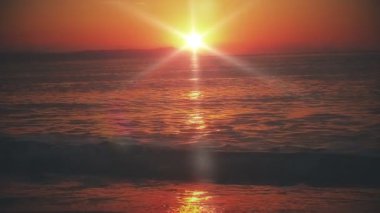 gündoğumu dalga deniz ağır çekim