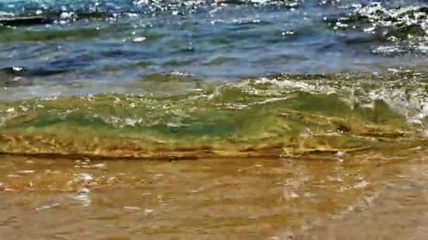 Plaj yavaş dalga — Stok video