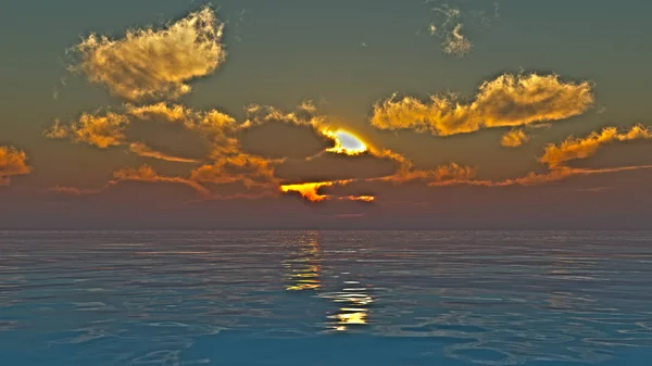 Splendido tramonto sull'oceano — Foto Stock