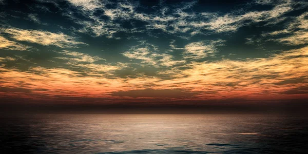 Splendido tramonto sull'oceano — Foto Stock