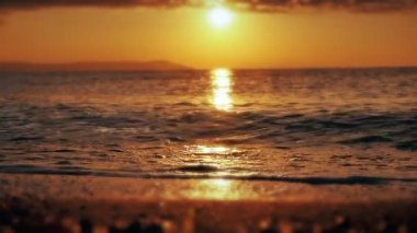 gündoğumu dalga deniz ağır çekim