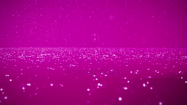 圣诞雪背景粉红色 — 图库视频影像