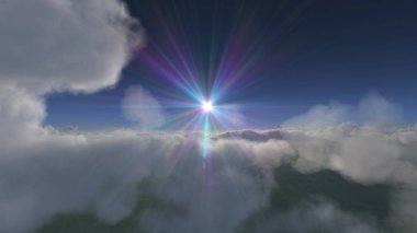 Yukarıdaki bulutlar gün sun Ray