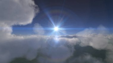 Yukarıdaki bulutlar gün sun Ray