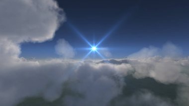 Yukarıdaki bulutlar gün sun Ray