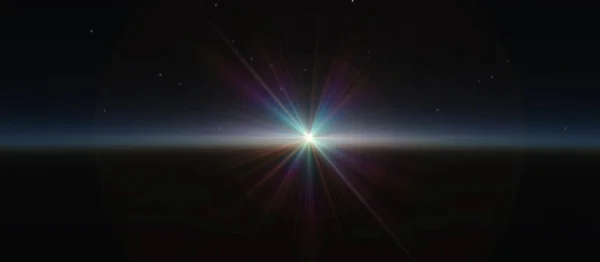 우주에서 일출 — 스톡 사진