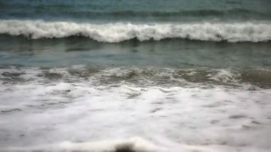 Deniz dalga plaj yavaş hareket