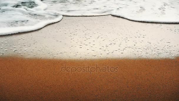 Praia Areia Mar Câmera Lenta — Vídeo de Stock