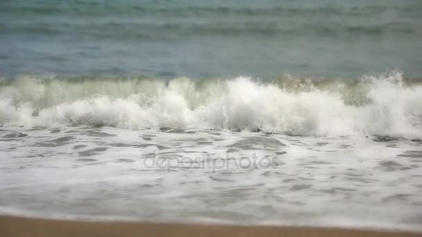 Mar Ola Playa Cámara Lenta — Vídeo de stock