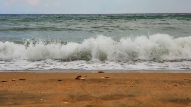 Mar Ola Playa Cámara Lenta — Vídeo de stock